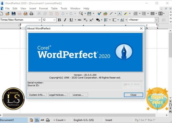 Corel WordPerfect Office Professional 2020 Workstation LSS